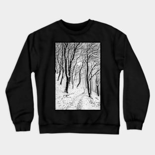 Winter Woods with Snow and Mist Crewneck Sweatshirt